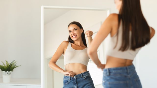Self,Confidence,Concept.,Happy,weight, loss, diet, mirror