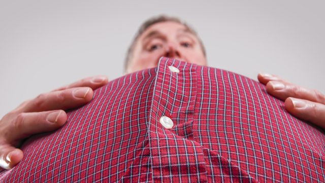 Overweight stomach (shallow focus)