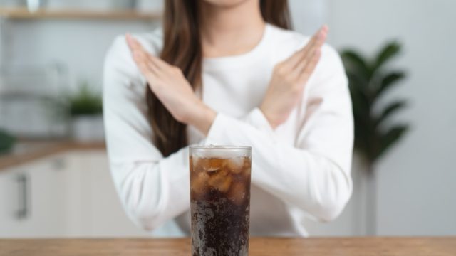 Limits,Sugar,Diet,In,Food,Concepts.,Young,Woman,Showing,Bad