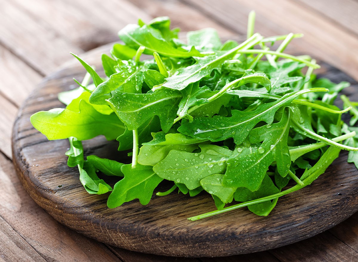 Fresh arugula leaves, rucola