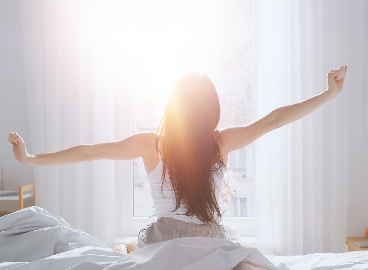 ,Brunette,Waking,Morning,,Stretches,sleep,bed,bedroom,wake,up,yawn,sleeping