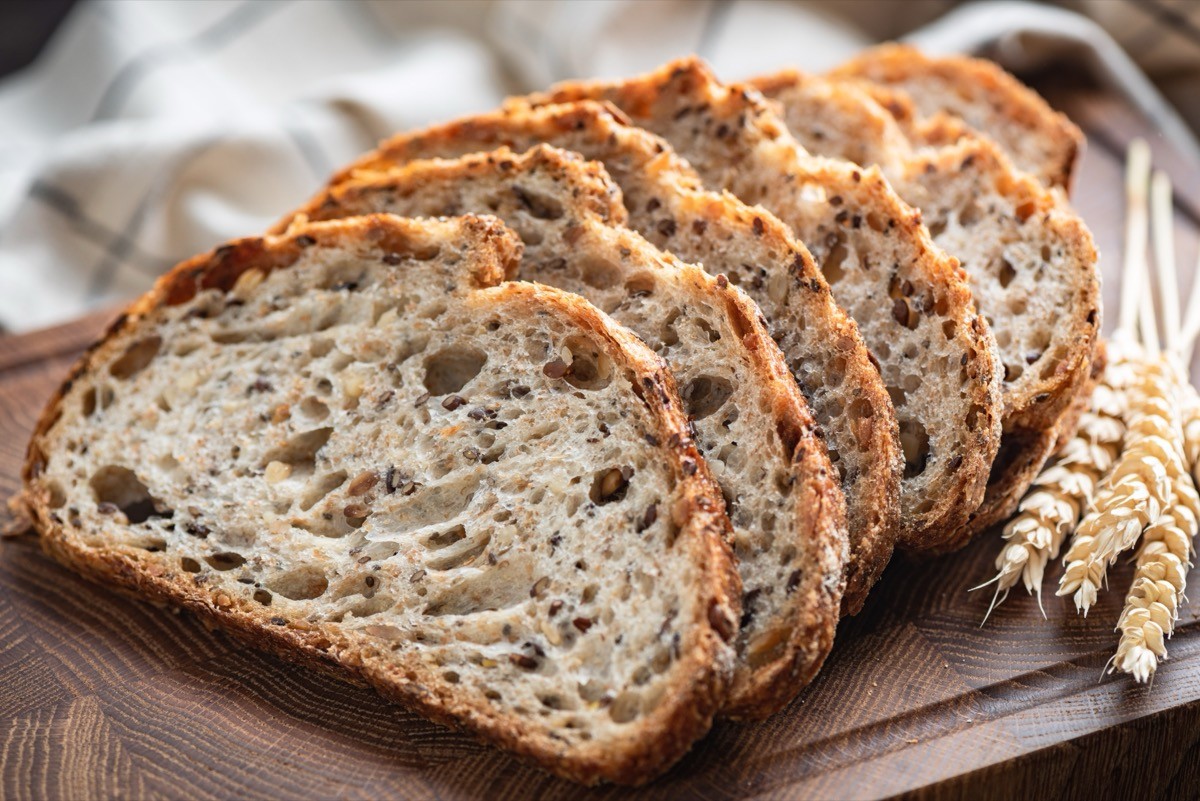 Multi,Grain,Sourdough,Bread,With,Flax,Seeds,Cut,On,A