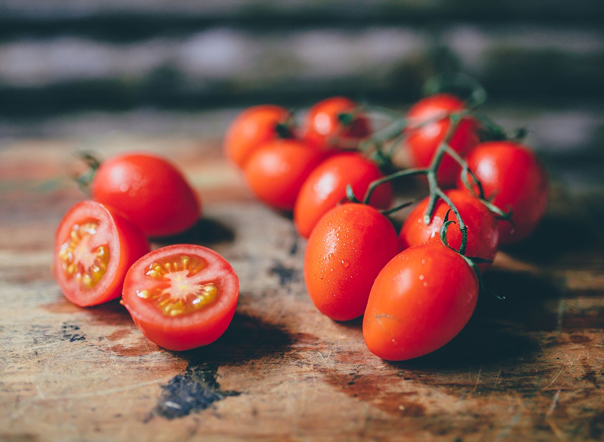 Cherry tomatoes on the vine