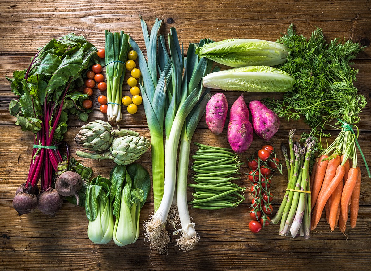 Local market fresh vegetable, garden produce, clean eating and dieting concept