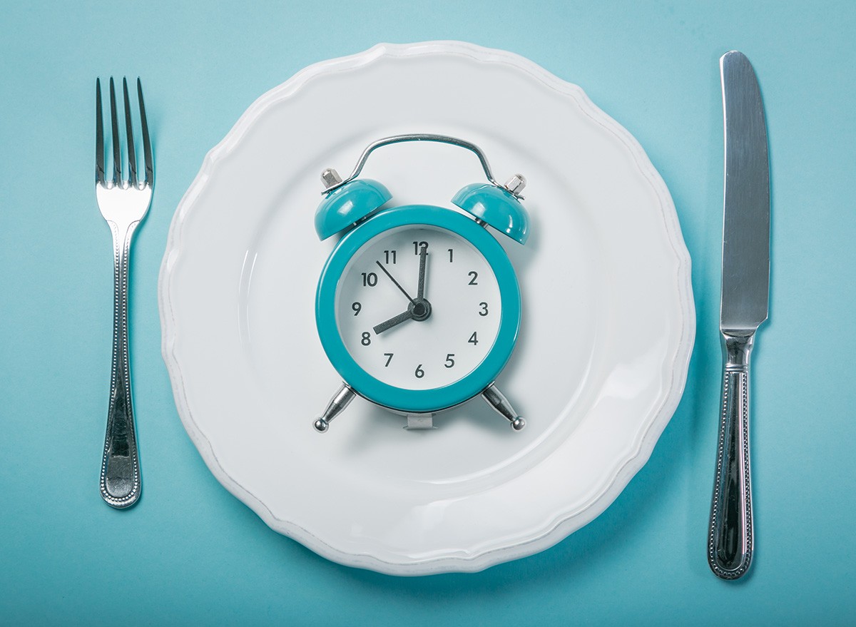 Intermittent,Fasting,Plate,diet,meal,clock,food